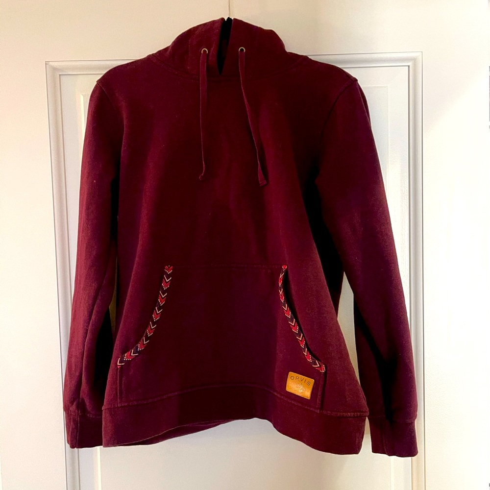 Brand New Embroidered ORVIS Hoodie - MAROON